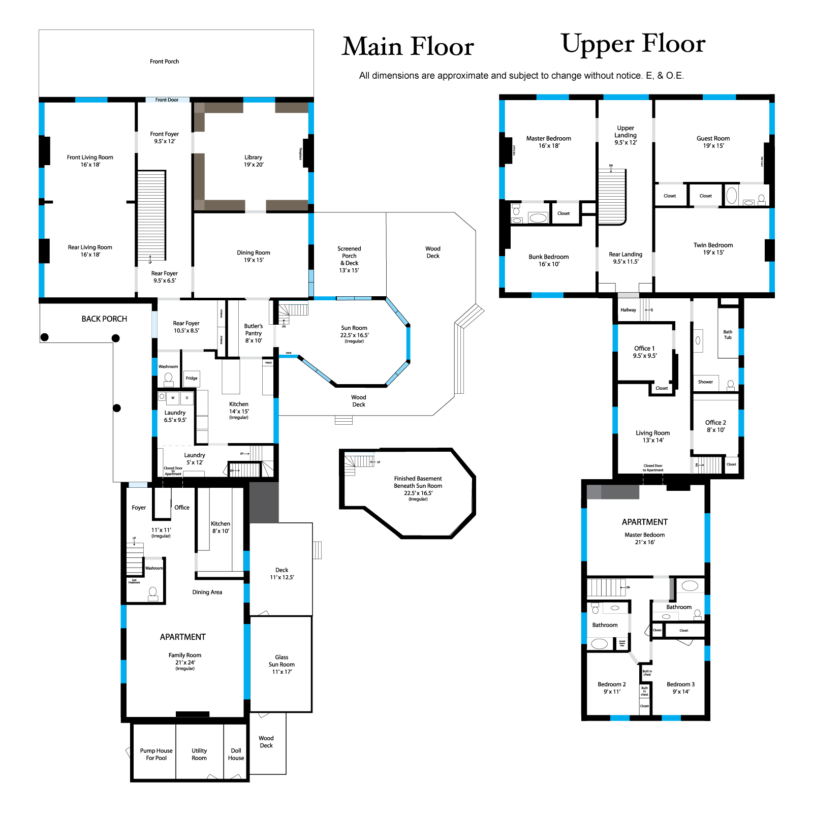 Floor Plans of Inverlynn Heritage House Inverlynn main house floor plan